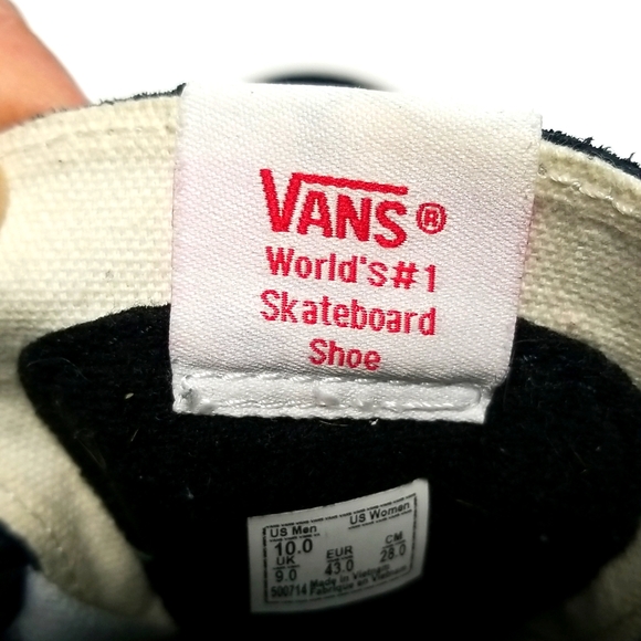 VANS Men's Worlds #1 Sk 8 High Top Canvas & Suede Shoe Size 10 Navy Blue - Picture 10 of 10